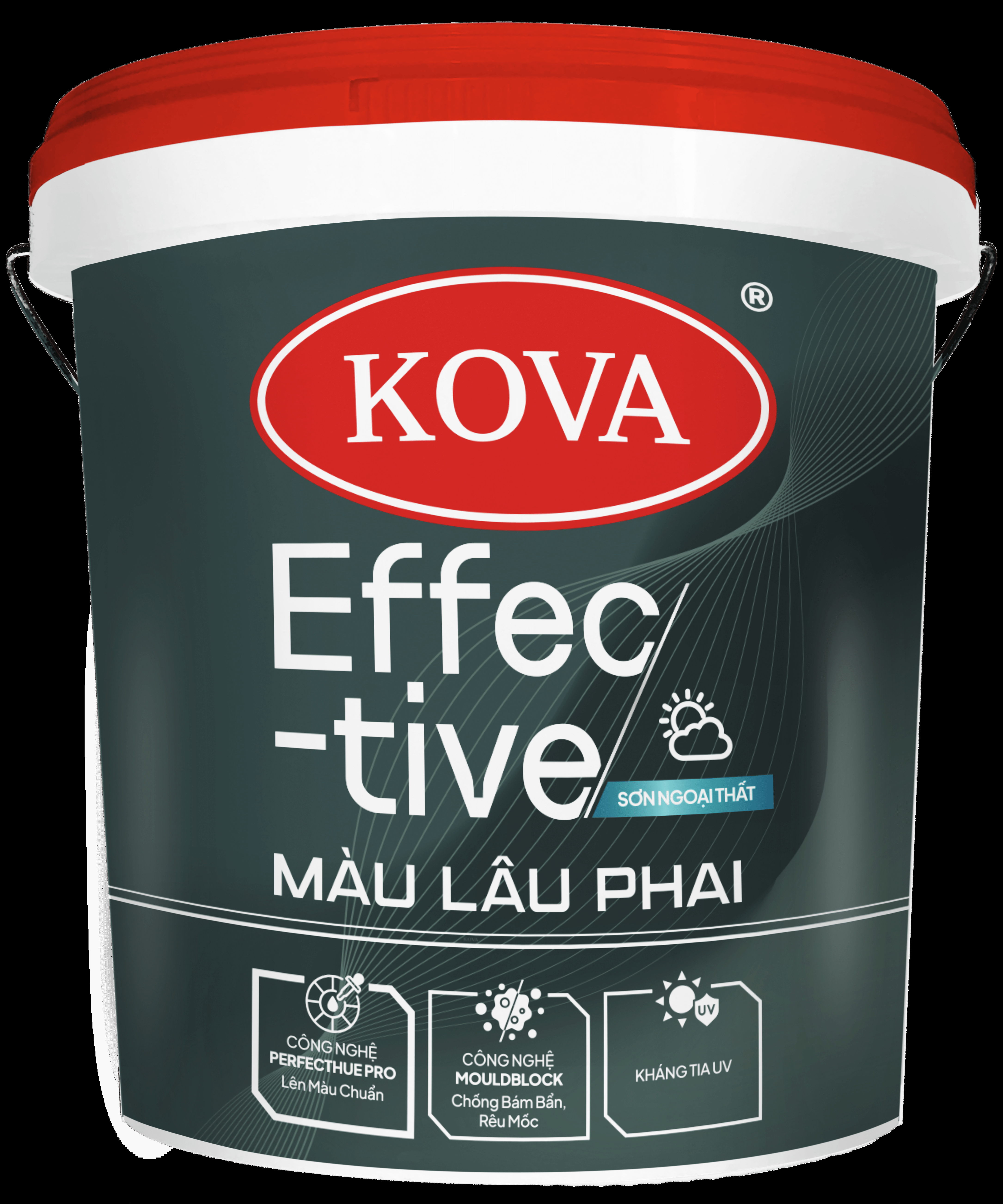 Lớp sơn lót được thi công đều và mịn trên bề mặt tường ngoại thất